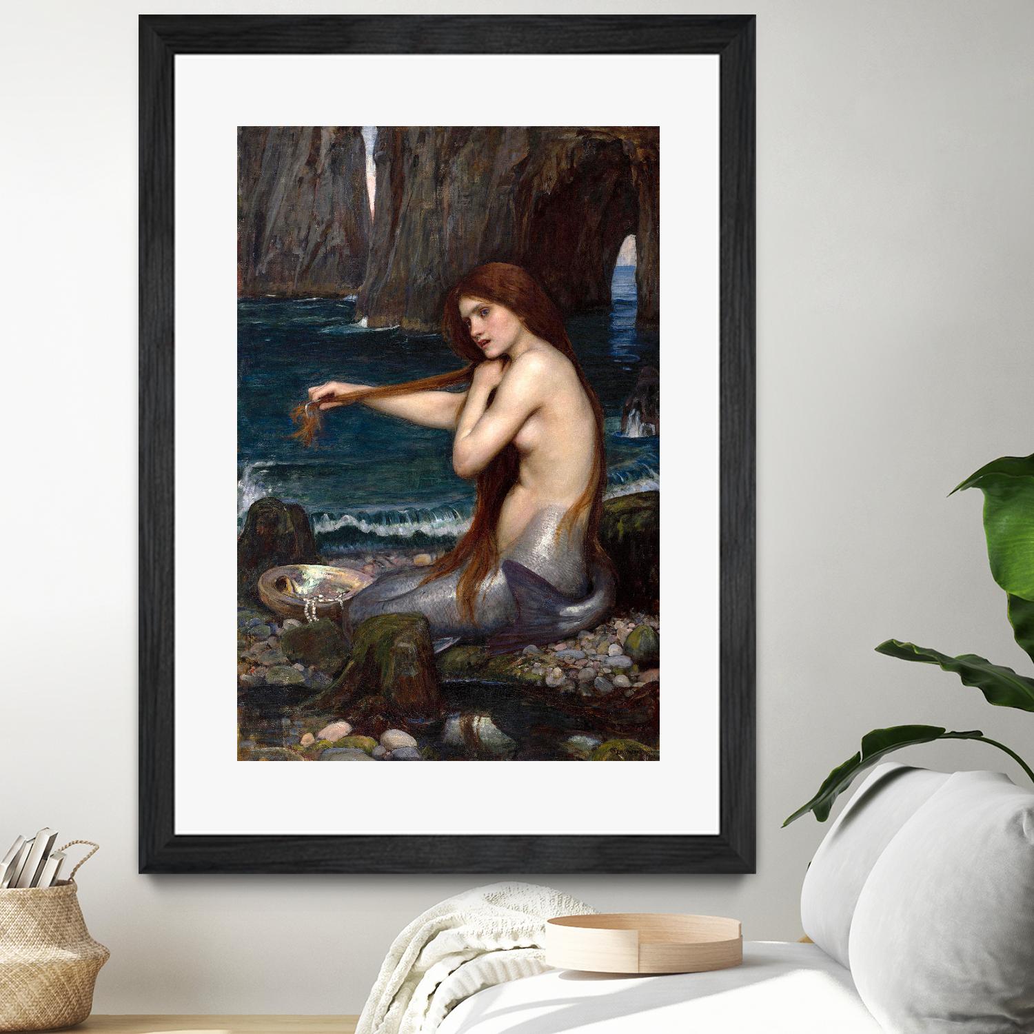 A Mermaid by John William Waterhouse on GIANT ART - multicolor museum; figurative