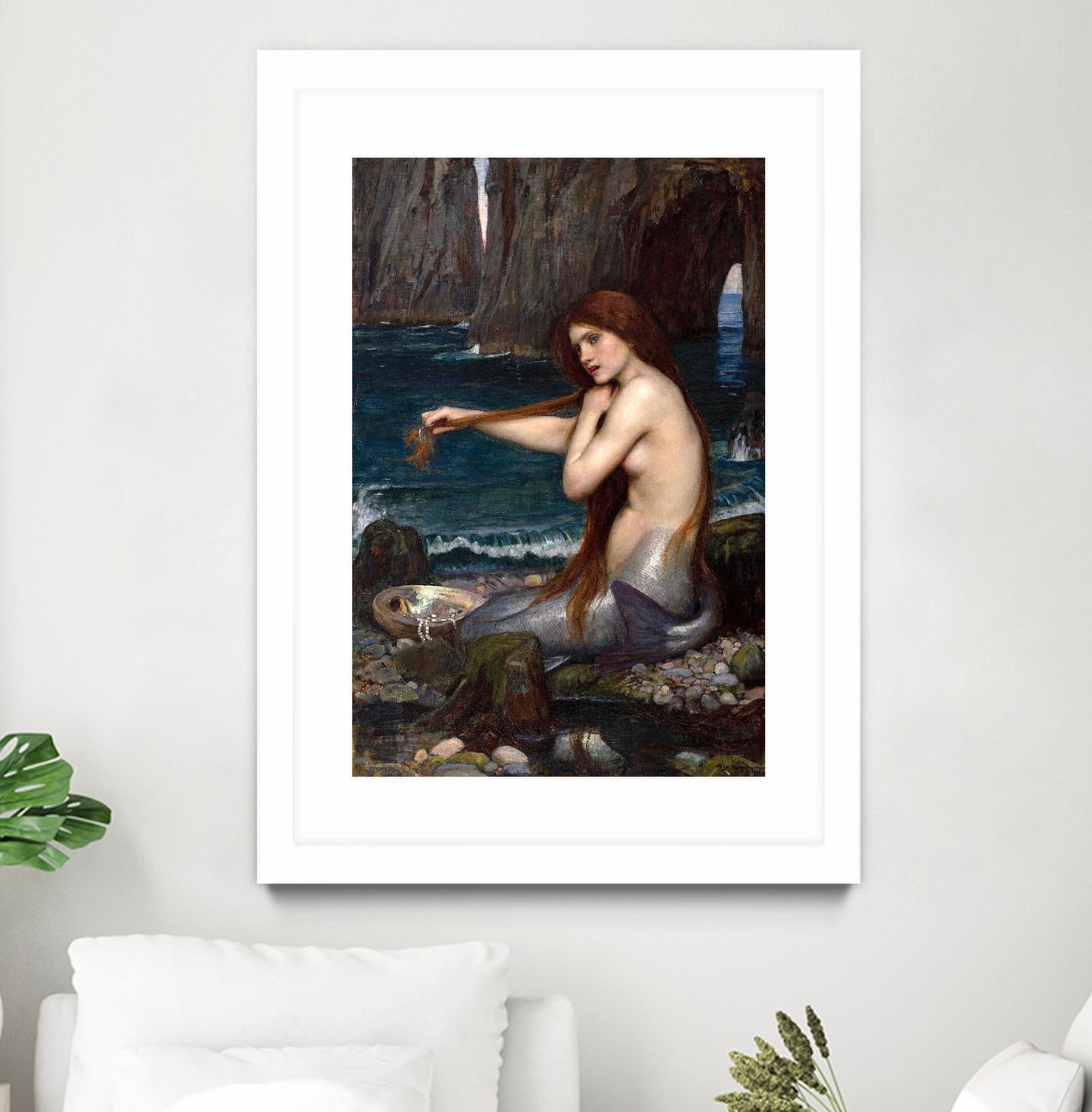 A Mermaid by John William Waterhouse on GIANT ART - multicolor museum; figurative