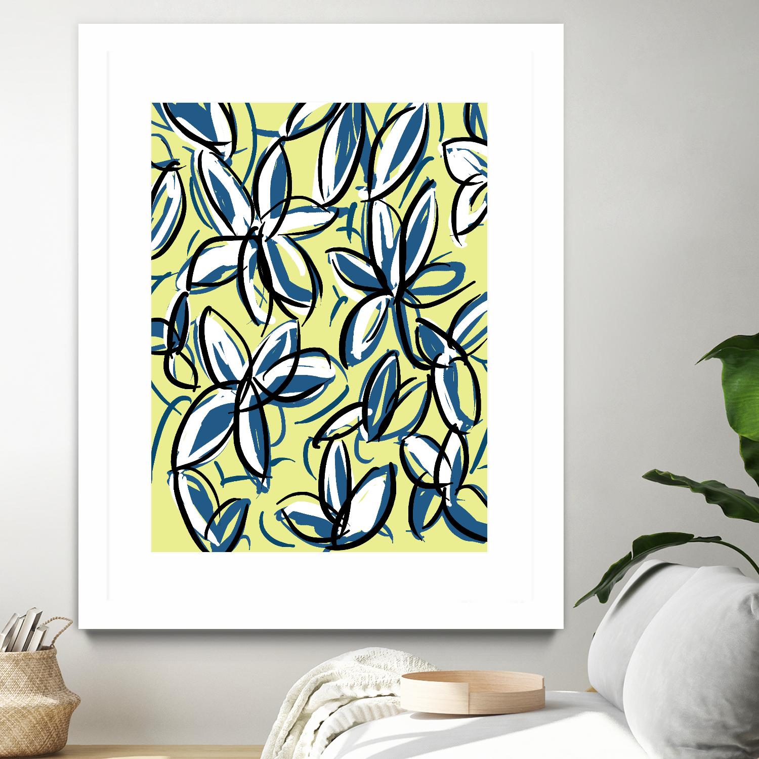 Wild Garden Three by Jan Weiss on GIANT ART - multicolor contemporary; floral/still life