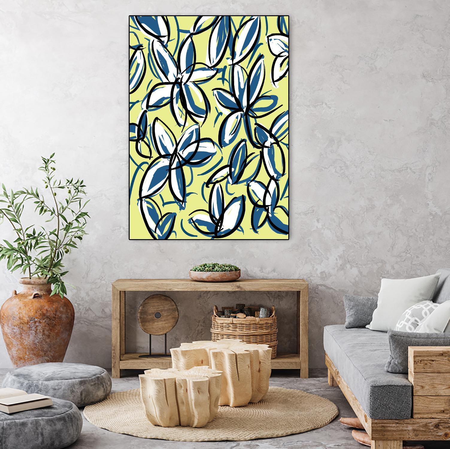 Wild Garden Three by Jan Weiss on GIANT ART - multicolor contemporary; floral/still life