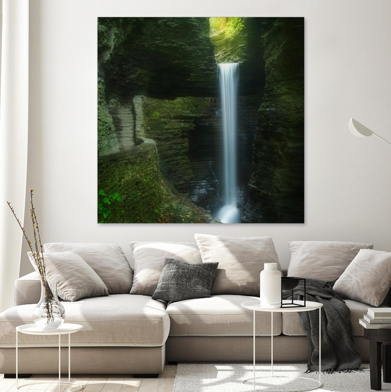 Cavern Cascade by Patrick Zephyr on GIANT ART - multicolor photography; coastal; landscapes