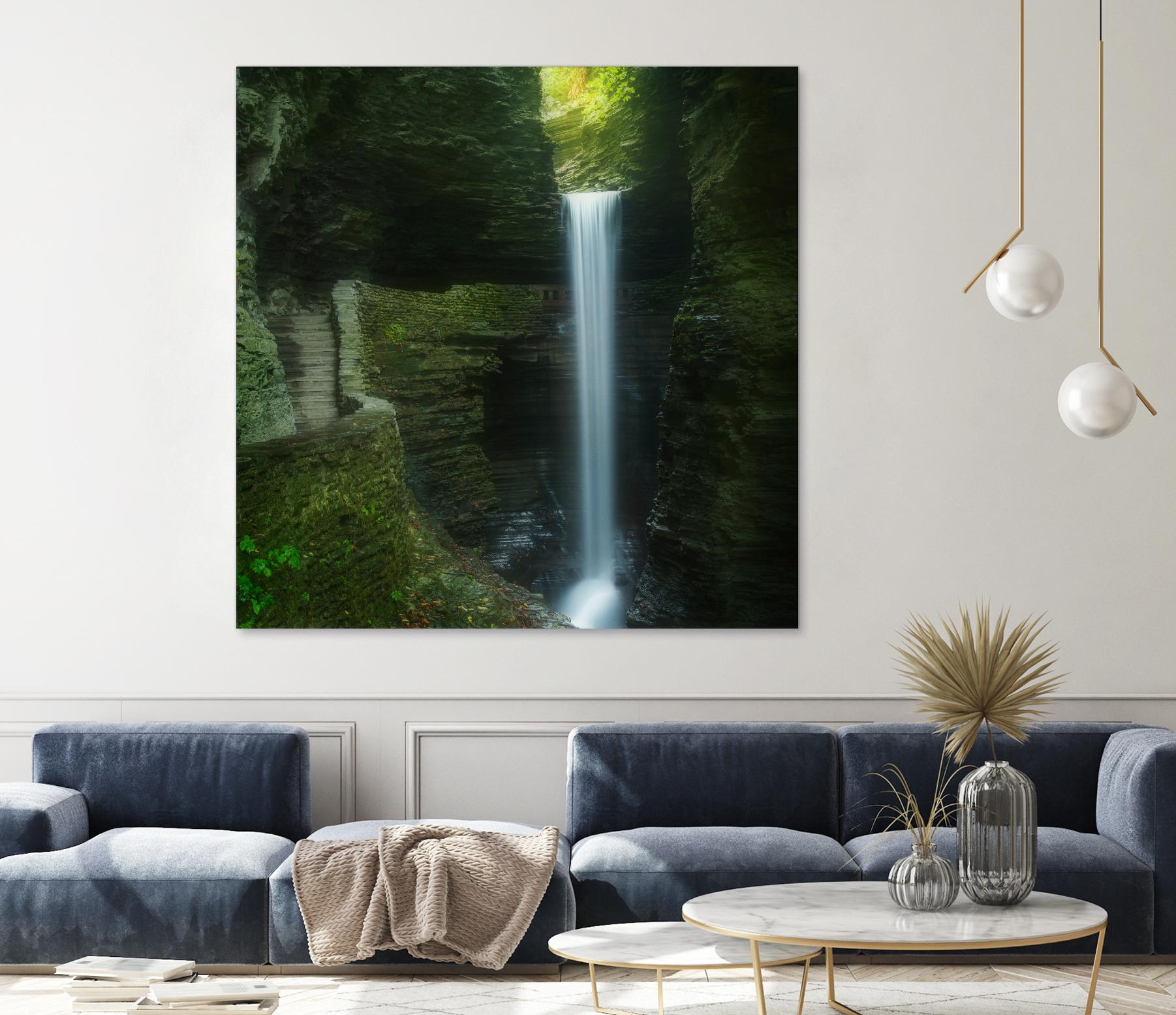 Cavern Cascade by Patrick Zephyr on GIANT ART - multicolor photography; coastal; landscapes