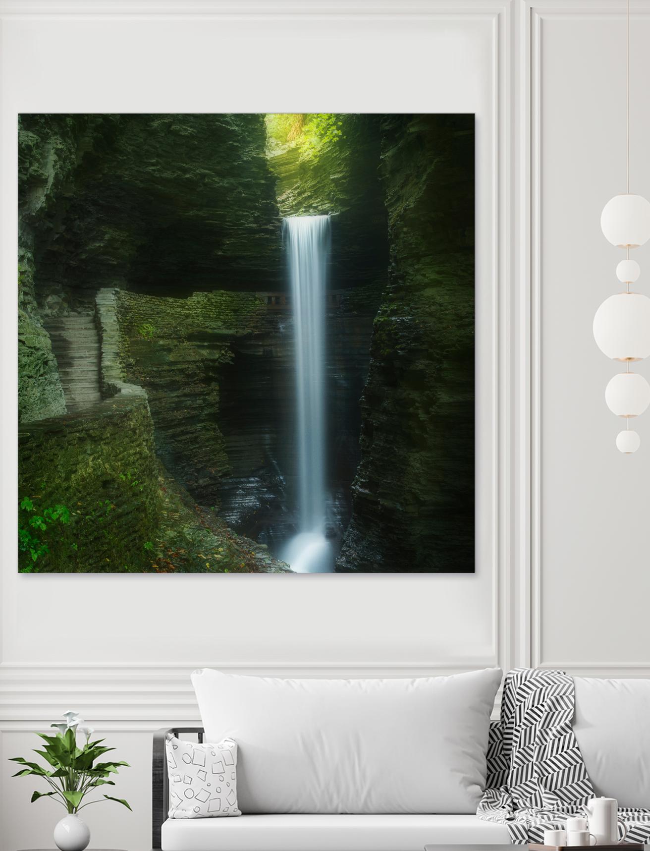 Cavern Cascade by Patrick Zephyr on GIANT ART - multicolor photography; coastal; landscapes