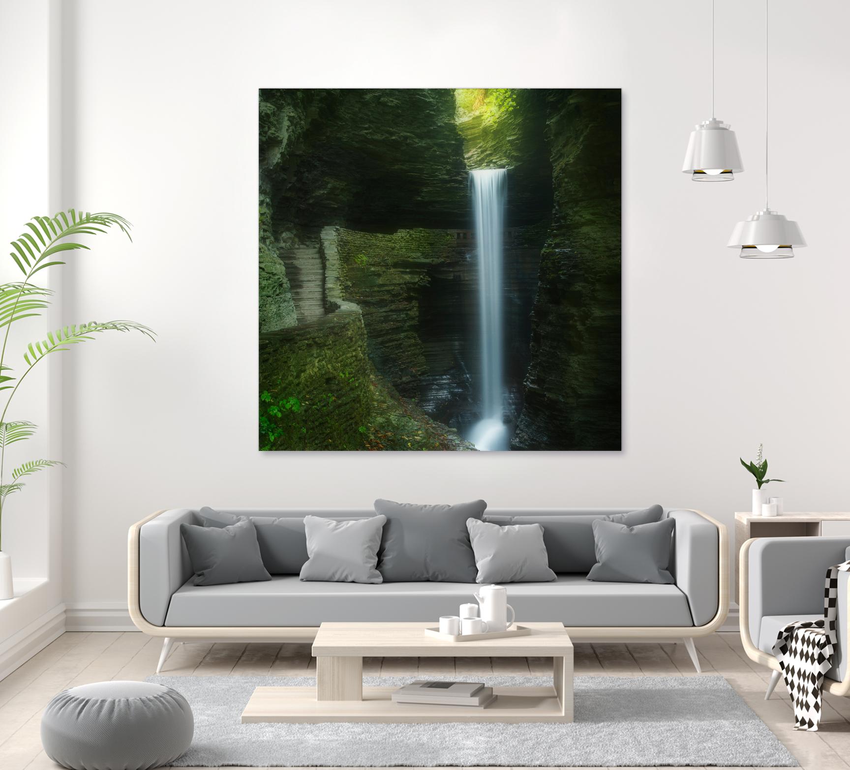 Cavern Cascade by Patrick Zephyr on GIANT ART - multicolor photography; coastal; landscapes