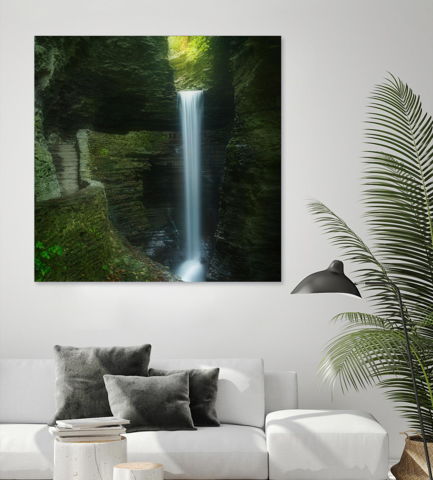 Cavern Cascade by Patrick Zephyr on GIANT ART - multicolor photography; coastal; landscapes