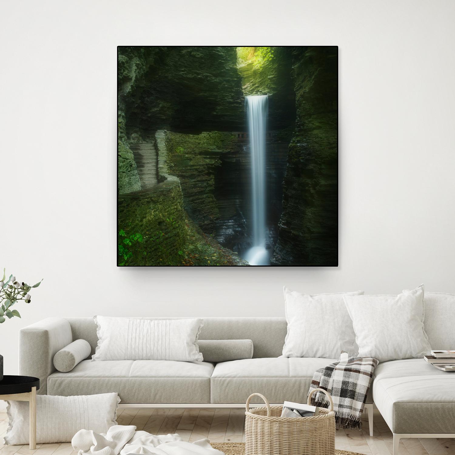 Cavern Cascade by Patrick Zephyr on GIANT ART - multicolor photography; coastal; landscapes