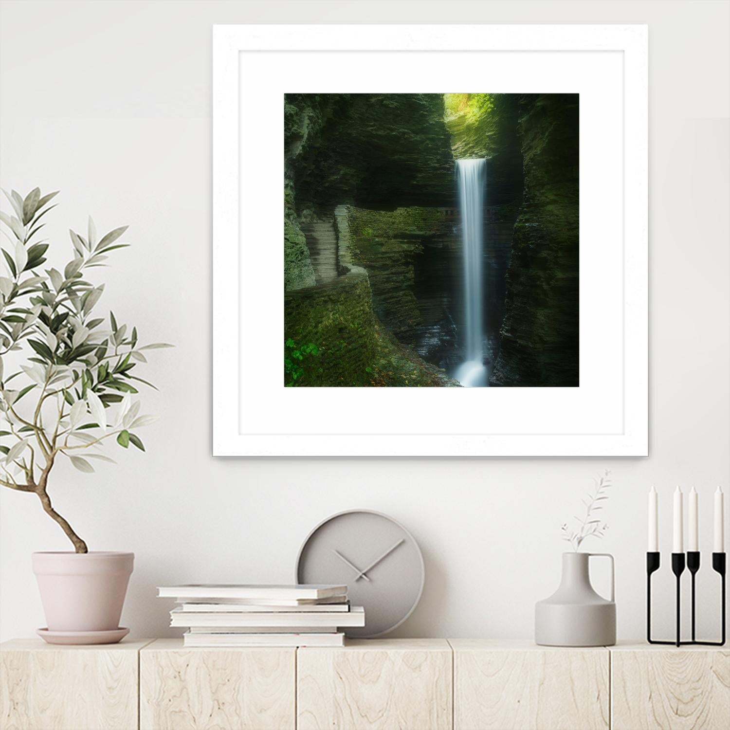 Cavern Cascade by Patrick Zephyr on GIANT ART - multicolor photography; coastal; landscapes