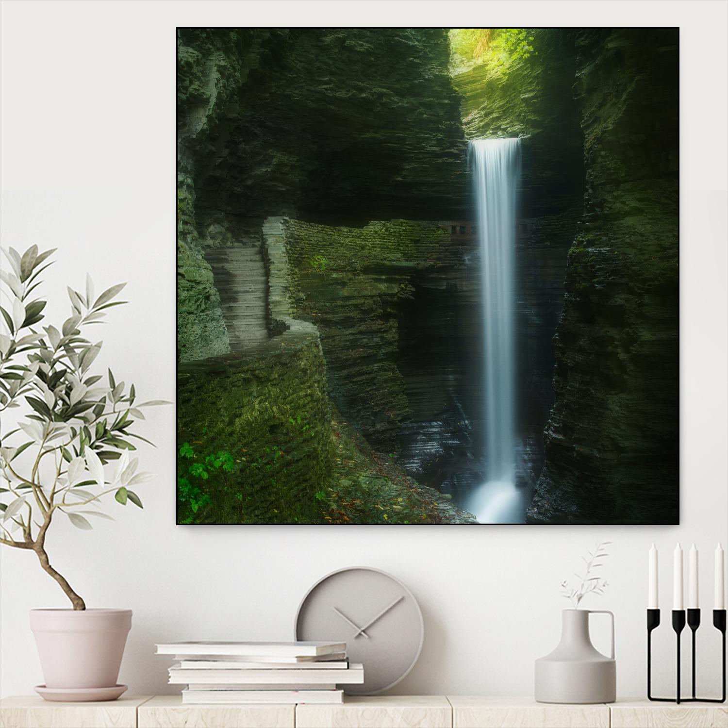 Cavern Cascade by Patrick Zephyr on GIANT ART - multicolor photography; coastal; landscapes