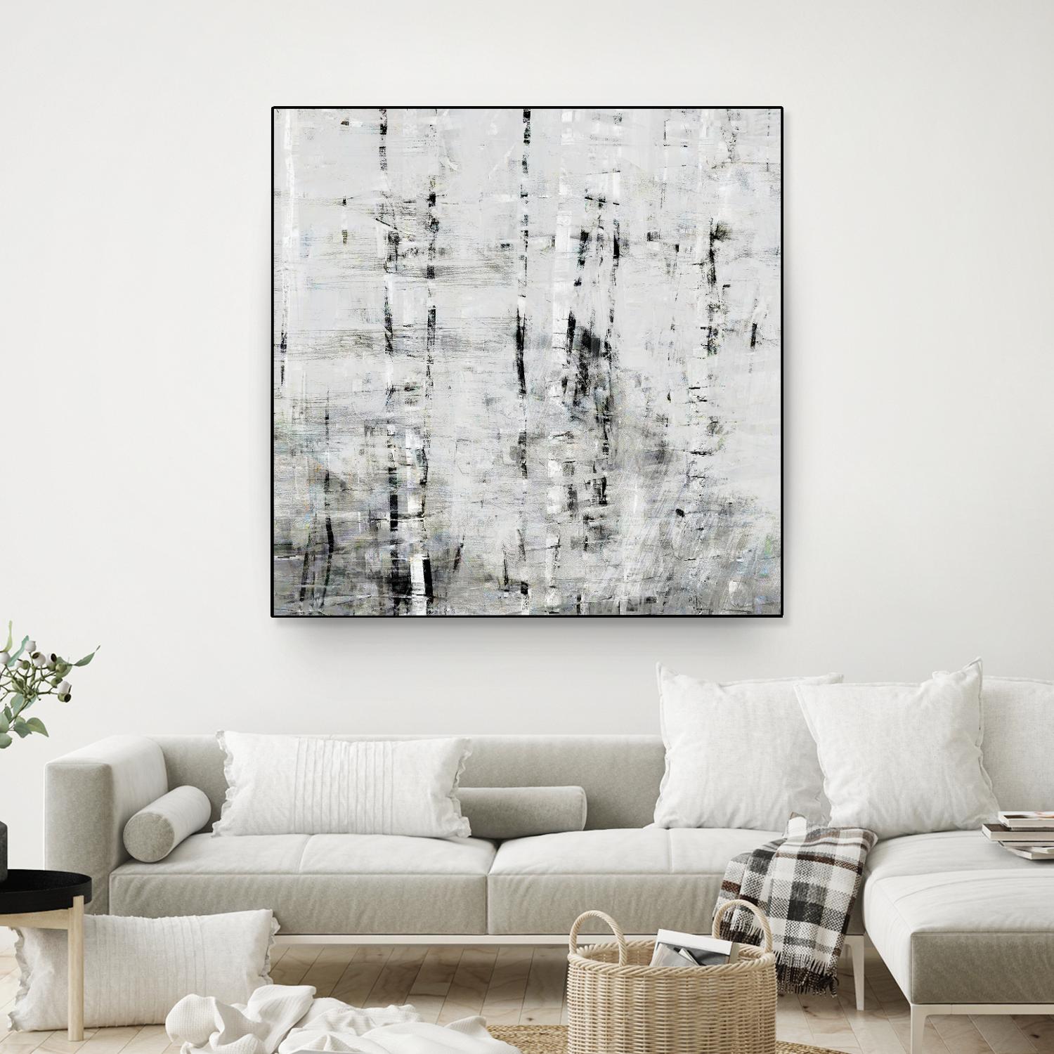Birch Perspective II by John Bingham on GIANT ART - grey Abstract