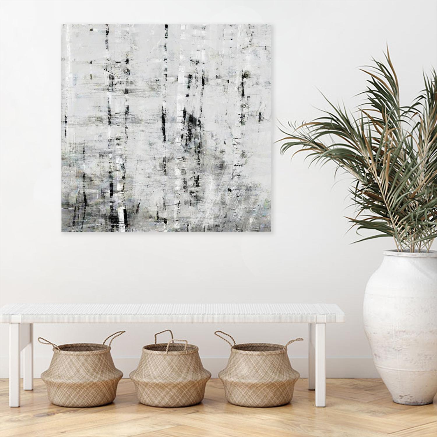 Birch Perspective II by John Bingham on GIANT ART - grey Abstract