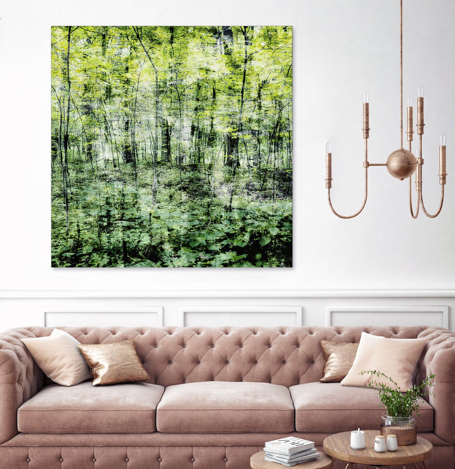 Linear Muse I by John Bingham on GIANT ART - green Trees