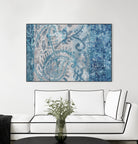 Blue Abstract Elegance I by Eva Watts on GIANT ART - blue abstract
