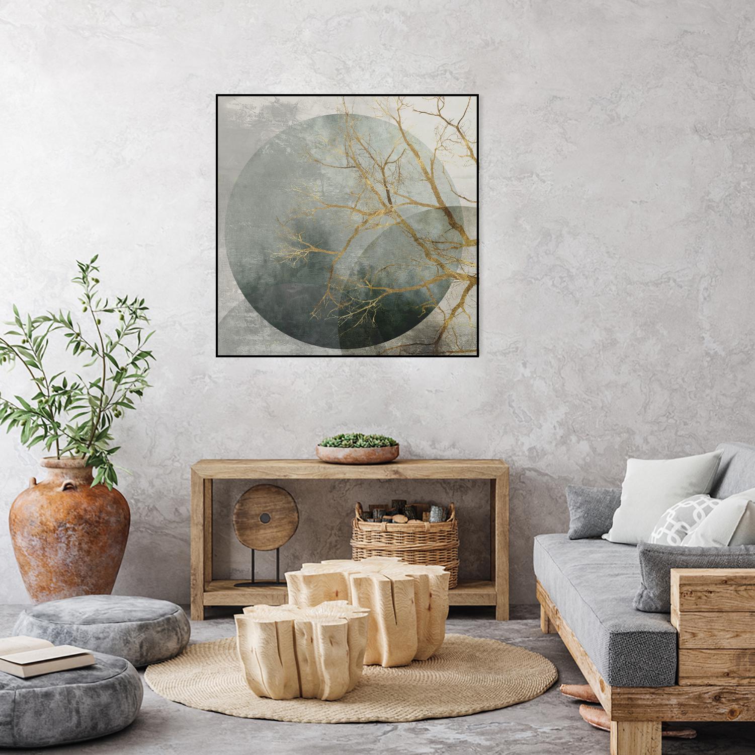 Mid Night II by Eva Watts on GIANT ART - gold trees