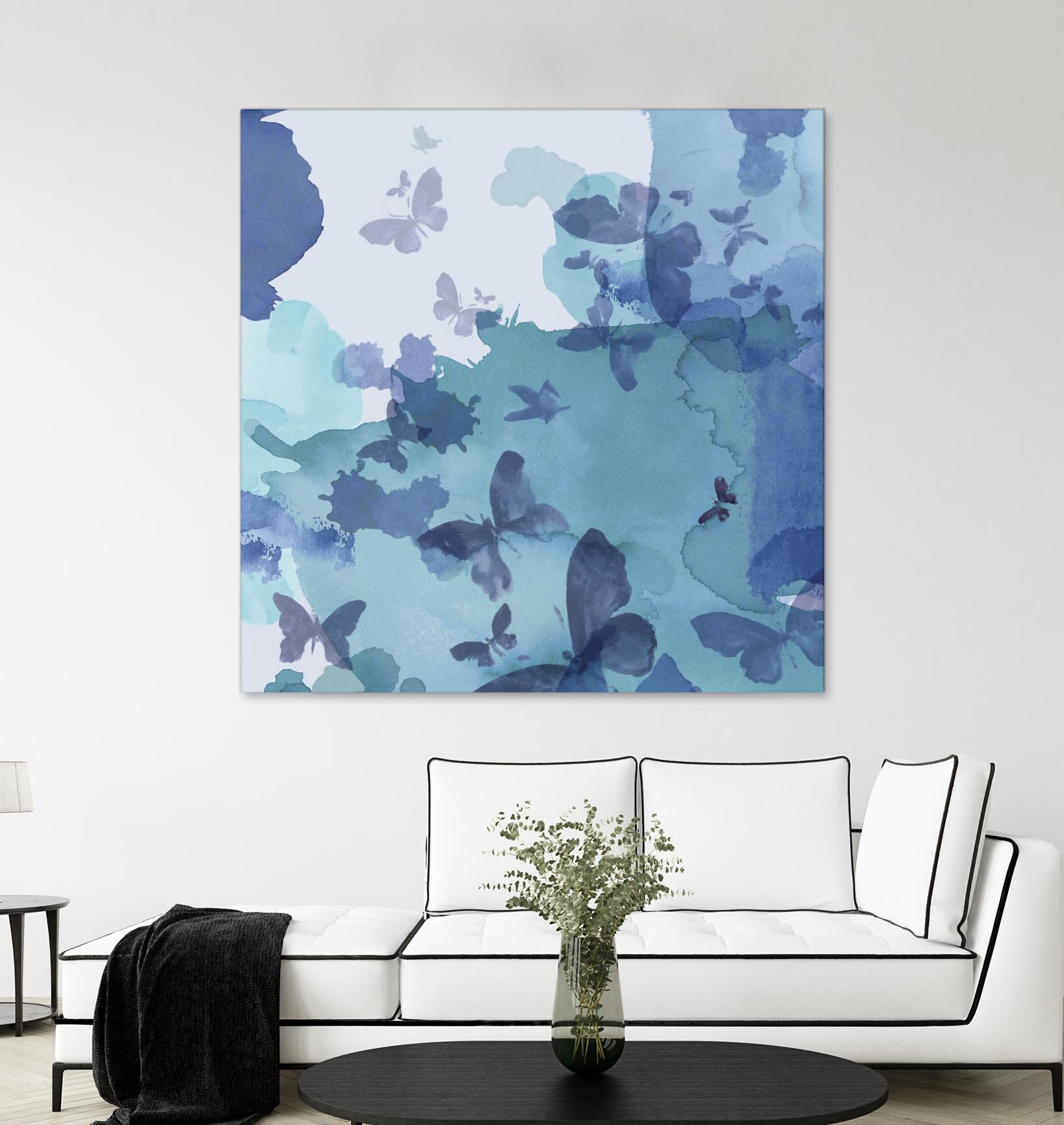 Drift II by Eva Watts on GIANT ART - cyan wildlife