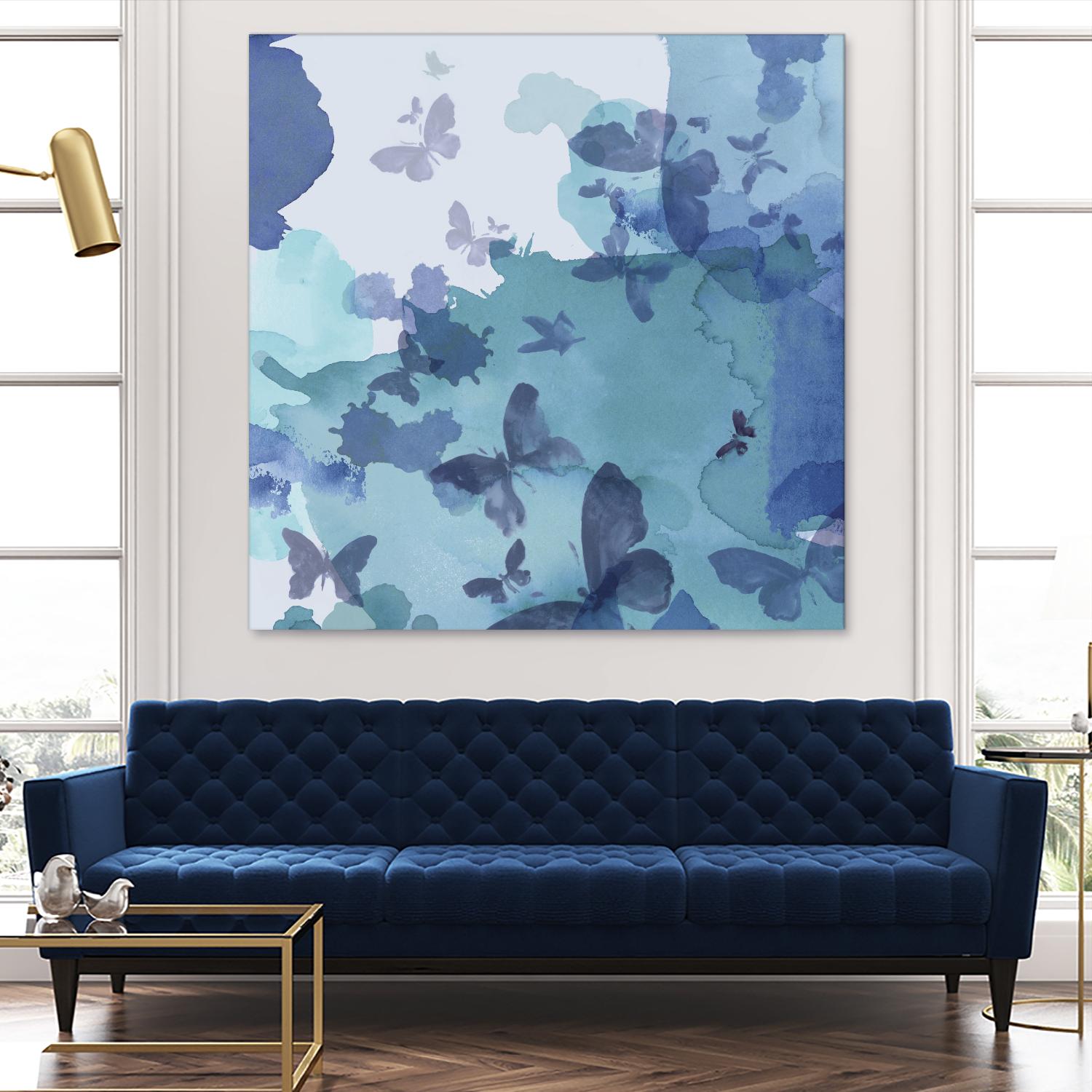 Drift II by Eva Watts on GIANT ART - cyan wildlife