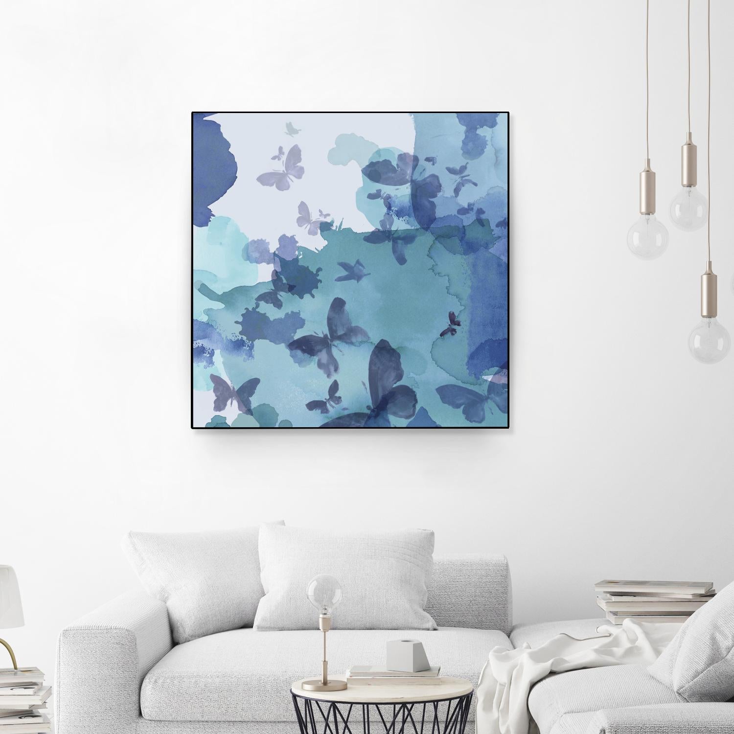 Drift II by Eva Watts on GIANT ART - cyan wildlife