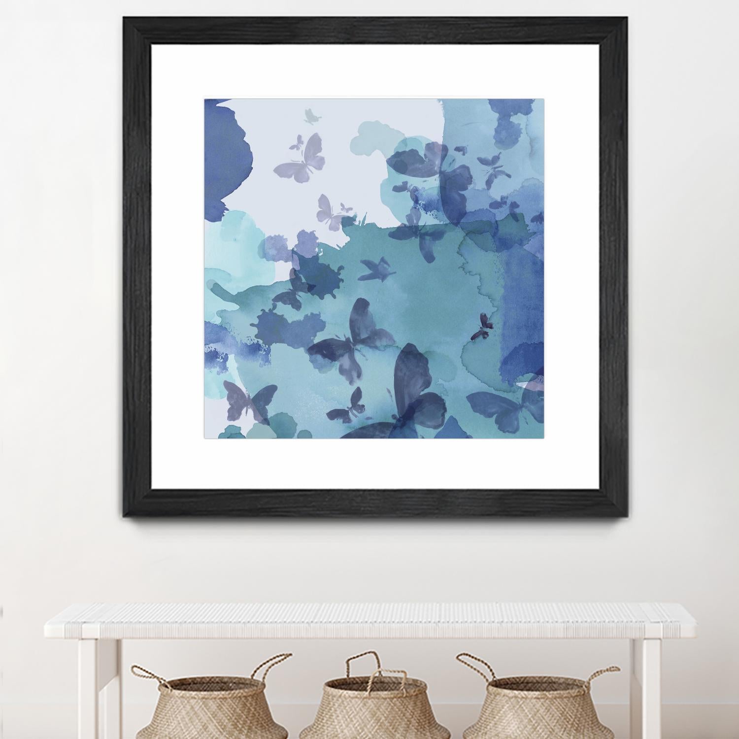 Drift II by Eva Watts on GIANT ART - cyan wildlife