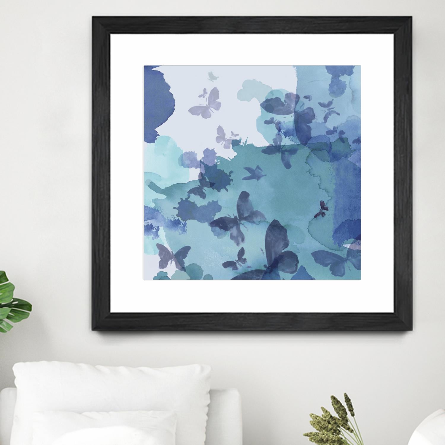 Drift II by Eva Watts on GIANT ART - cyan wildlife