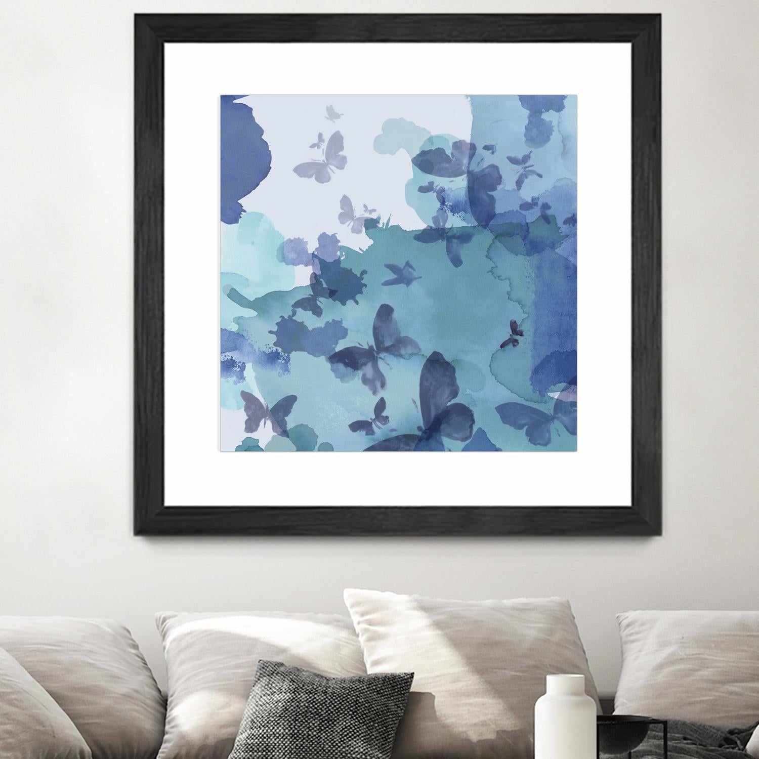 Drift II by Eva Watts on GIANT ART - cyan wildlife