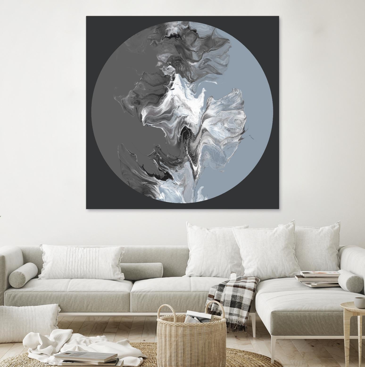 Centered Composed II by Eva Watts on GIANT ART - gray shapes round