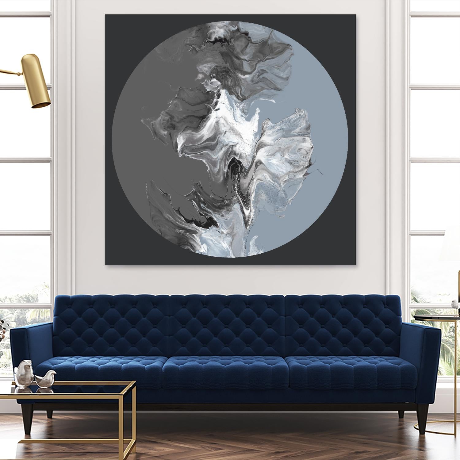 Centered Composed II by Eva Watts on GIANT ART - gray shapes round