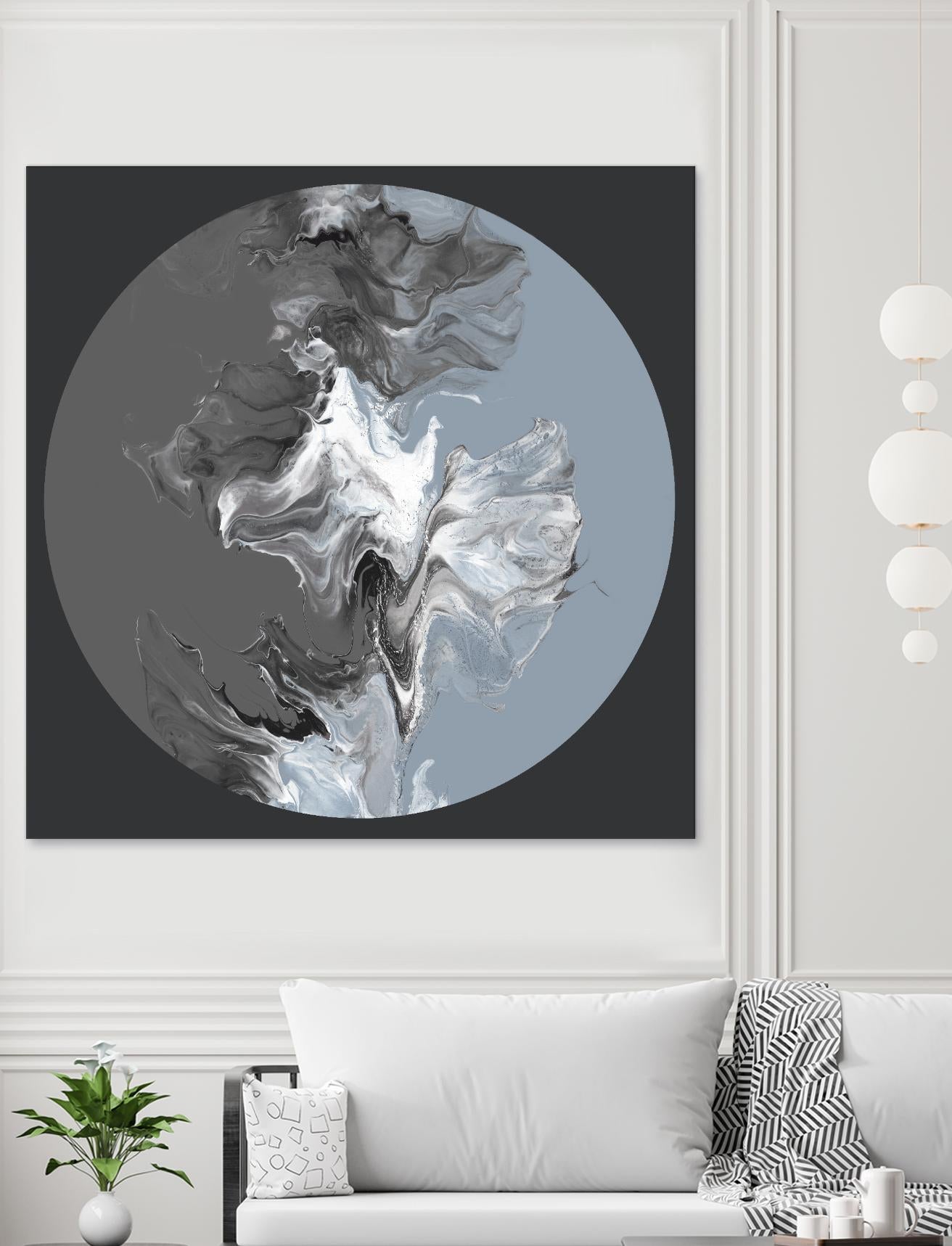 Centered Composed II by Eva Watts on GIANT ART - gray shapes round