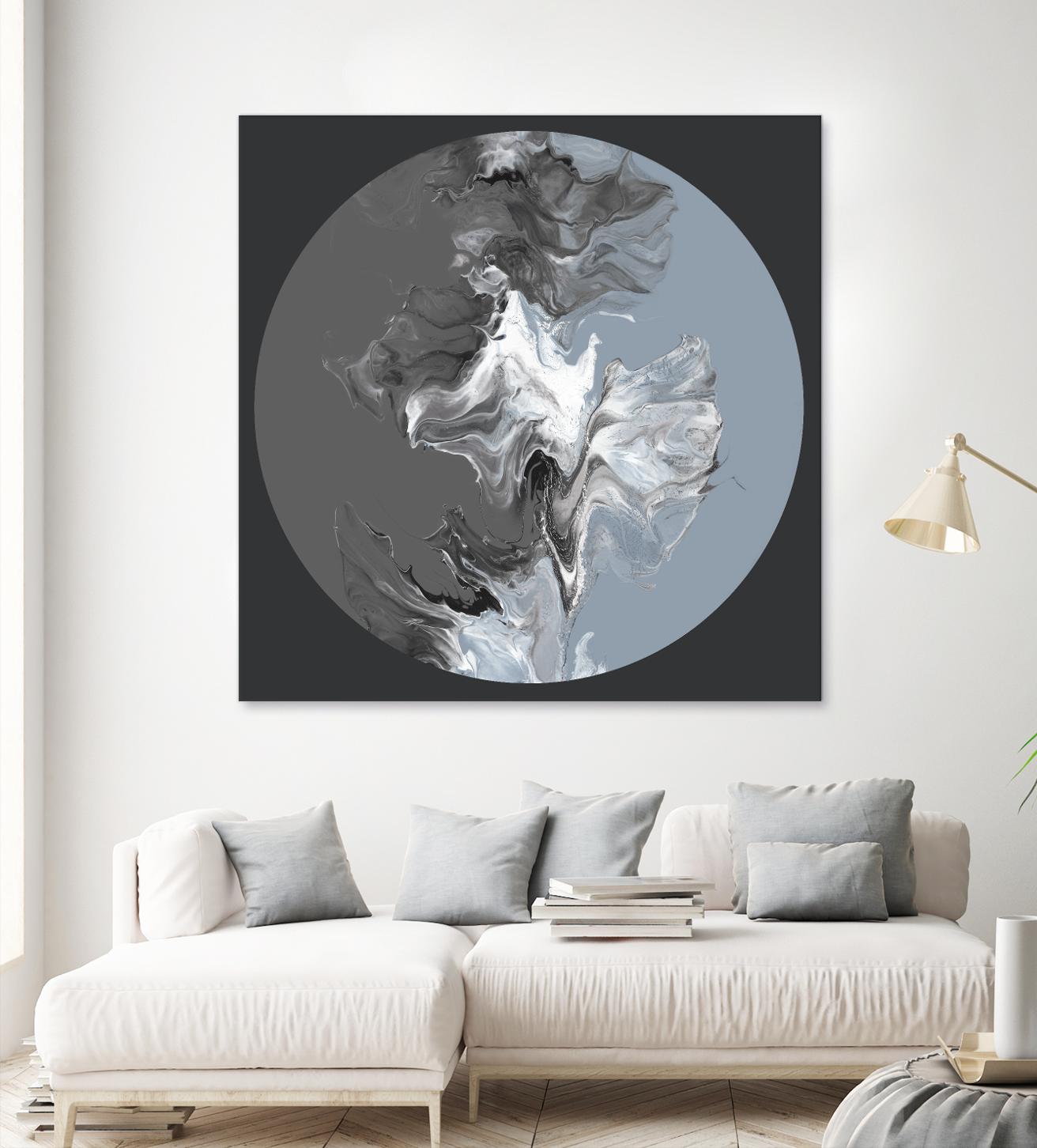 Centered Composed II by Eva Watts on GIANT ART - gray shapes round