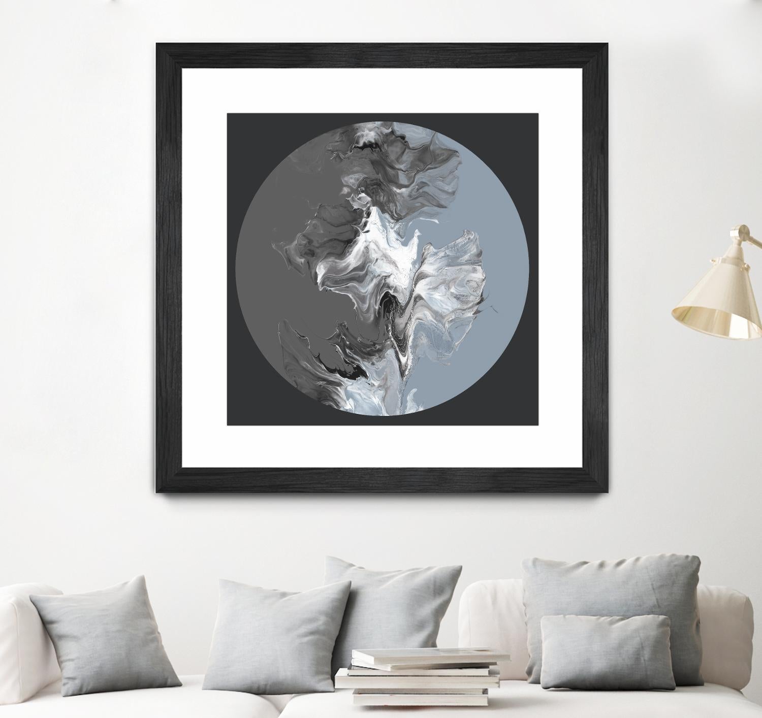 Centered Composed II by Eva Watts on GIANT ART - gray shapes round