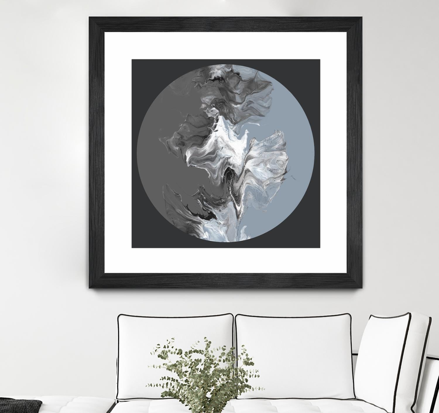 Centered Composed II by Eva Watts on GIANT ART - gray shapes round