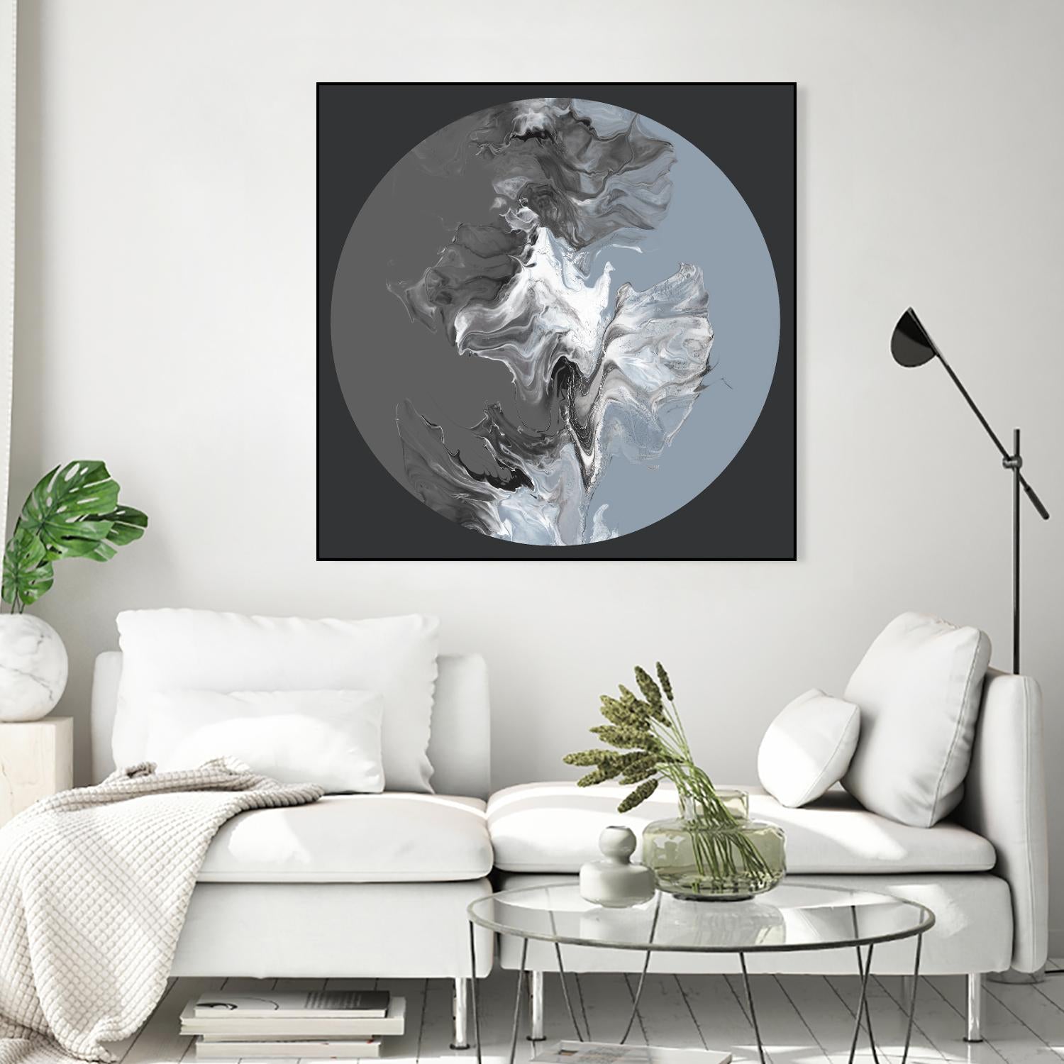 Centered Composed II by Eva Watts on GIANT ART - gray shapes round