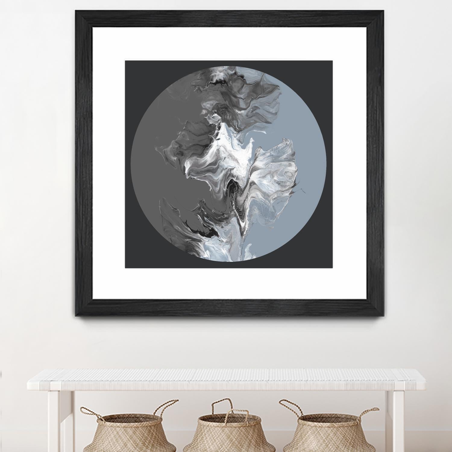 Centered Composed II by Eva Watts on GIANT ART - gray shapes round