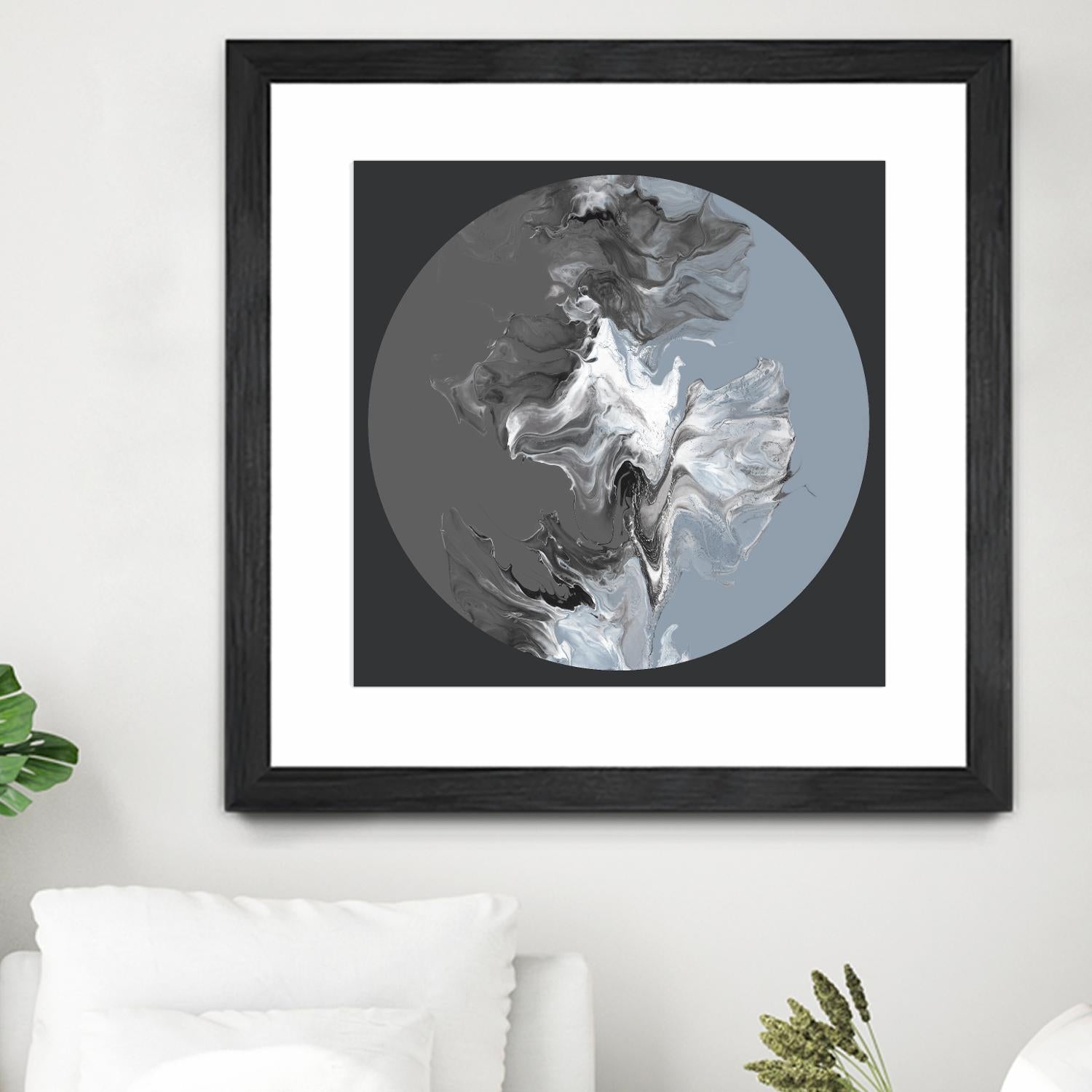 Centered Composed II by Eva Watts on GIANT ART - gray shapes round