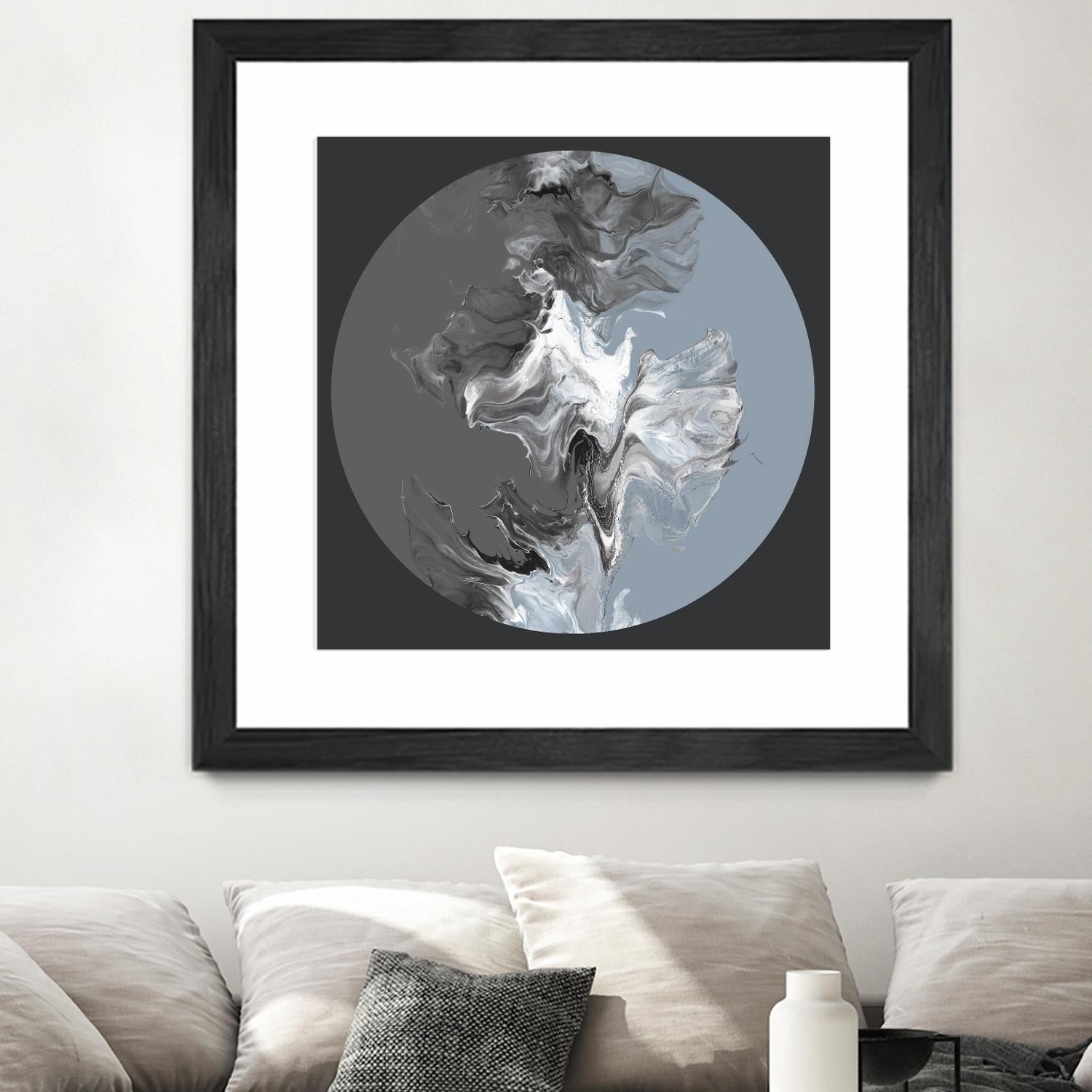 Centered Composed II by Eva Watts on GIANT ART - gray shapes round