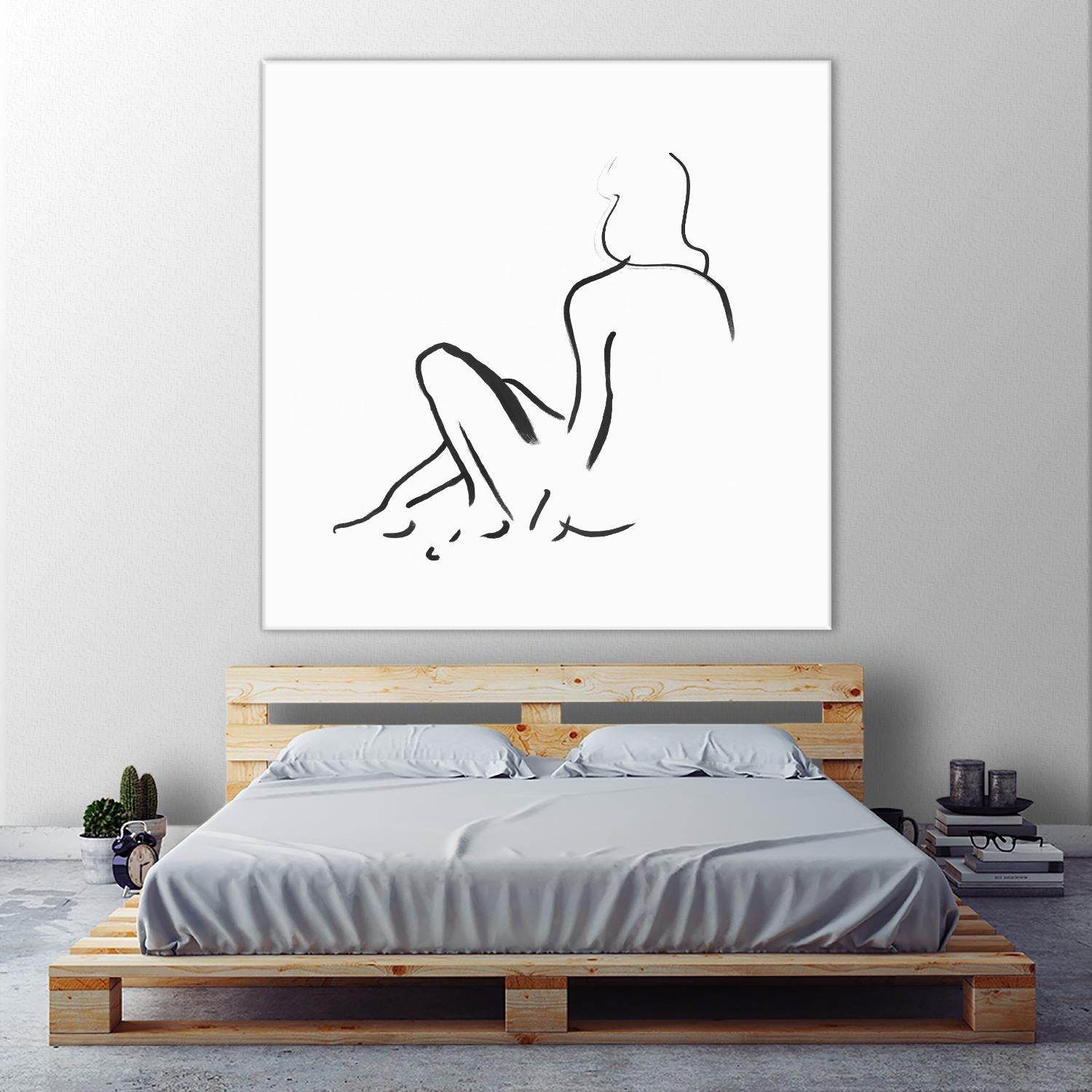 Facade II by Isabelle Z on GIANT ART - white linear drawing