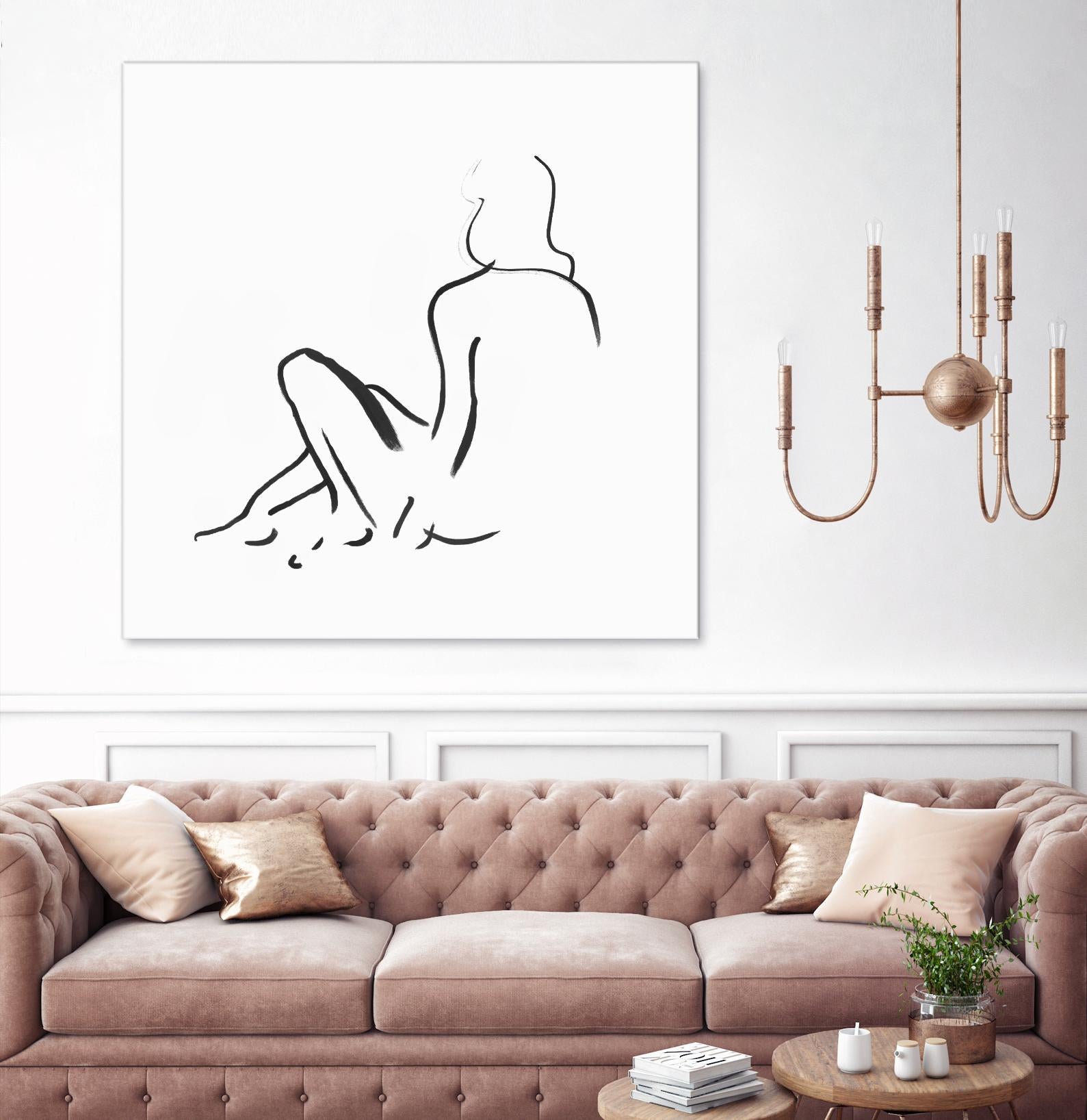 Facade II by Isabelle Z on GIANT ART - white linear drawing