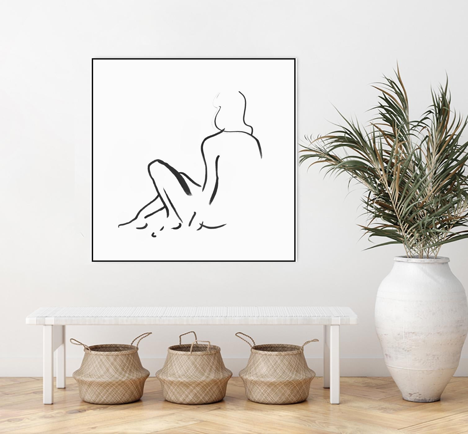 Facade II by Isabelle Z on GIANT ART - white linear drawing