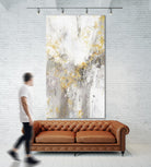 Flow White II by Jennifer Gardner on GIANT ART - grey abstract