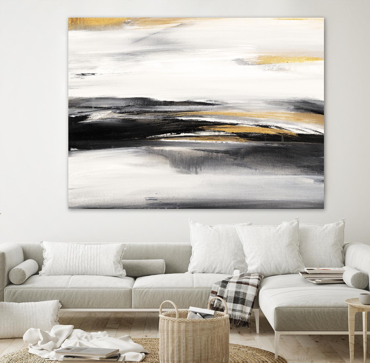 Gold Rush I by Valeria Mravyan on GIANT ART - black abstract
