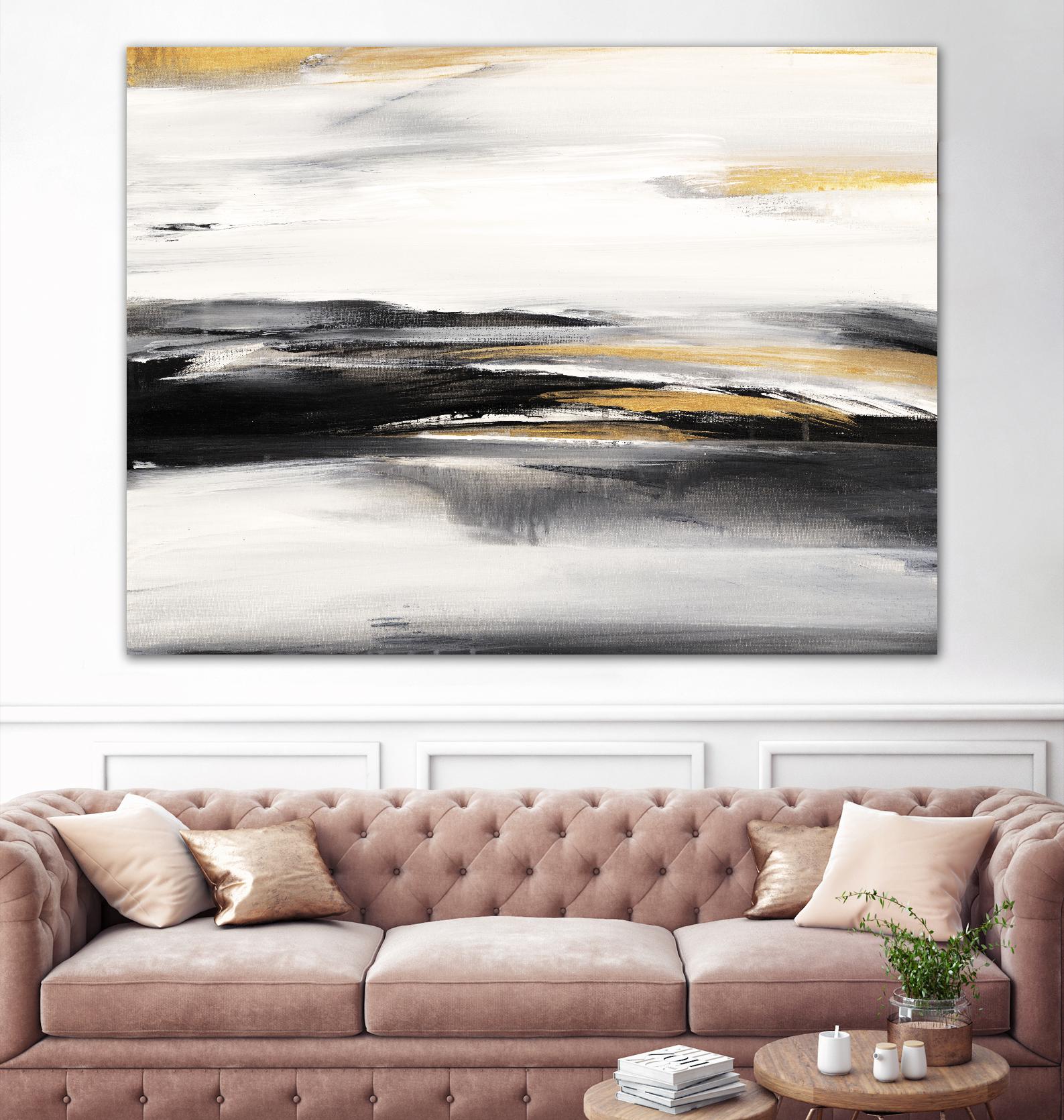 Gold Rush I by Valeria Mravyan on GIANT ART - black abstract