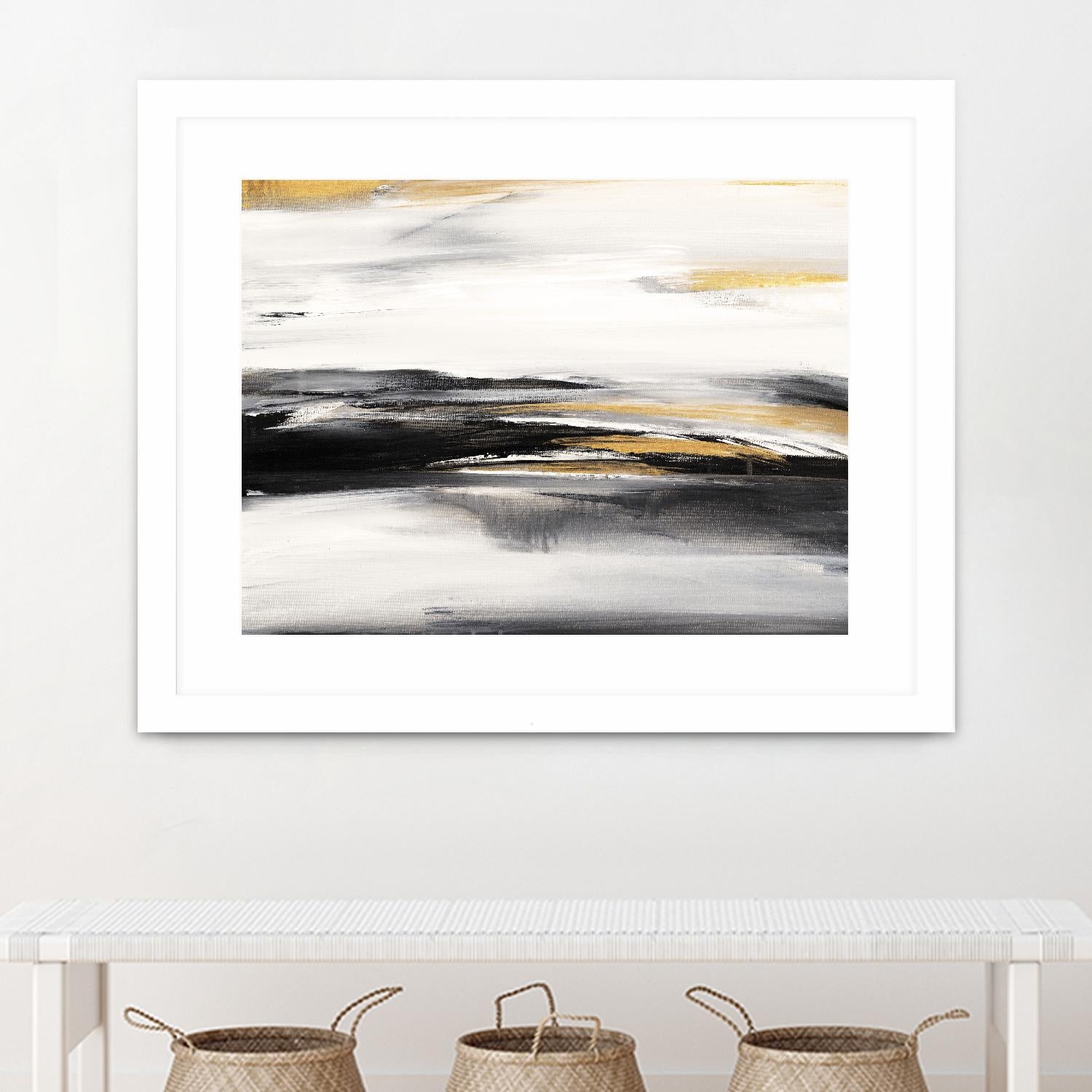 Gold Rush I by Valeria Mravyan on GIANT ART - black abstract