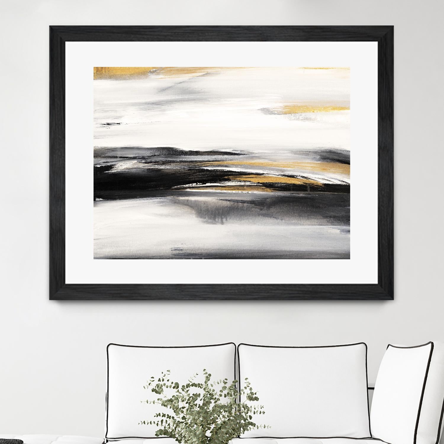Gold Rush I by Valeria Mravyan on GIANT ART - black abstract
