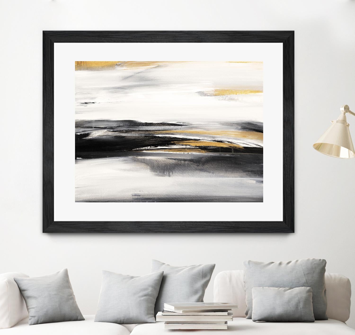 Gold Rush I by Valeria Mravyan on GIANT ART - black abstract