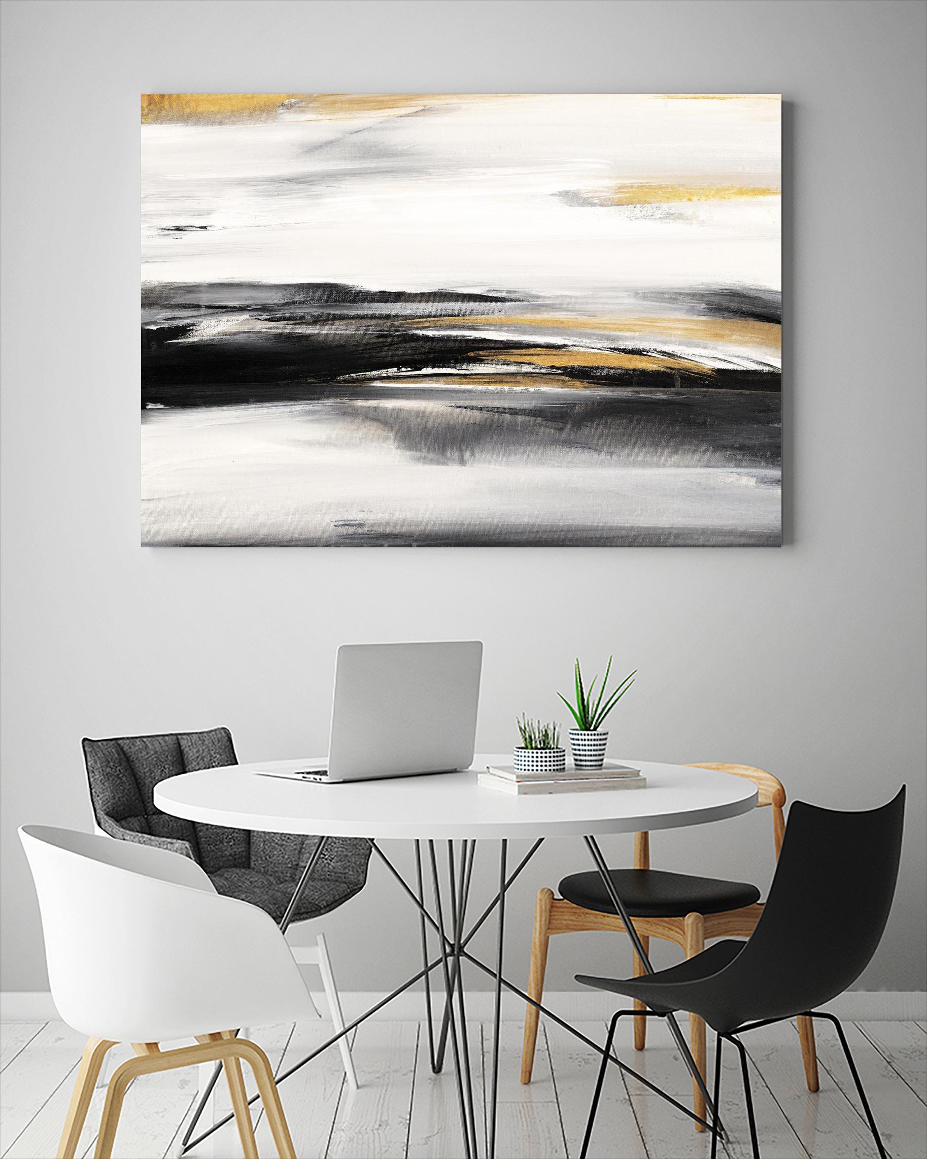 Gold Rush I by Valeria Mravyan on GIANT ART - black abstract
