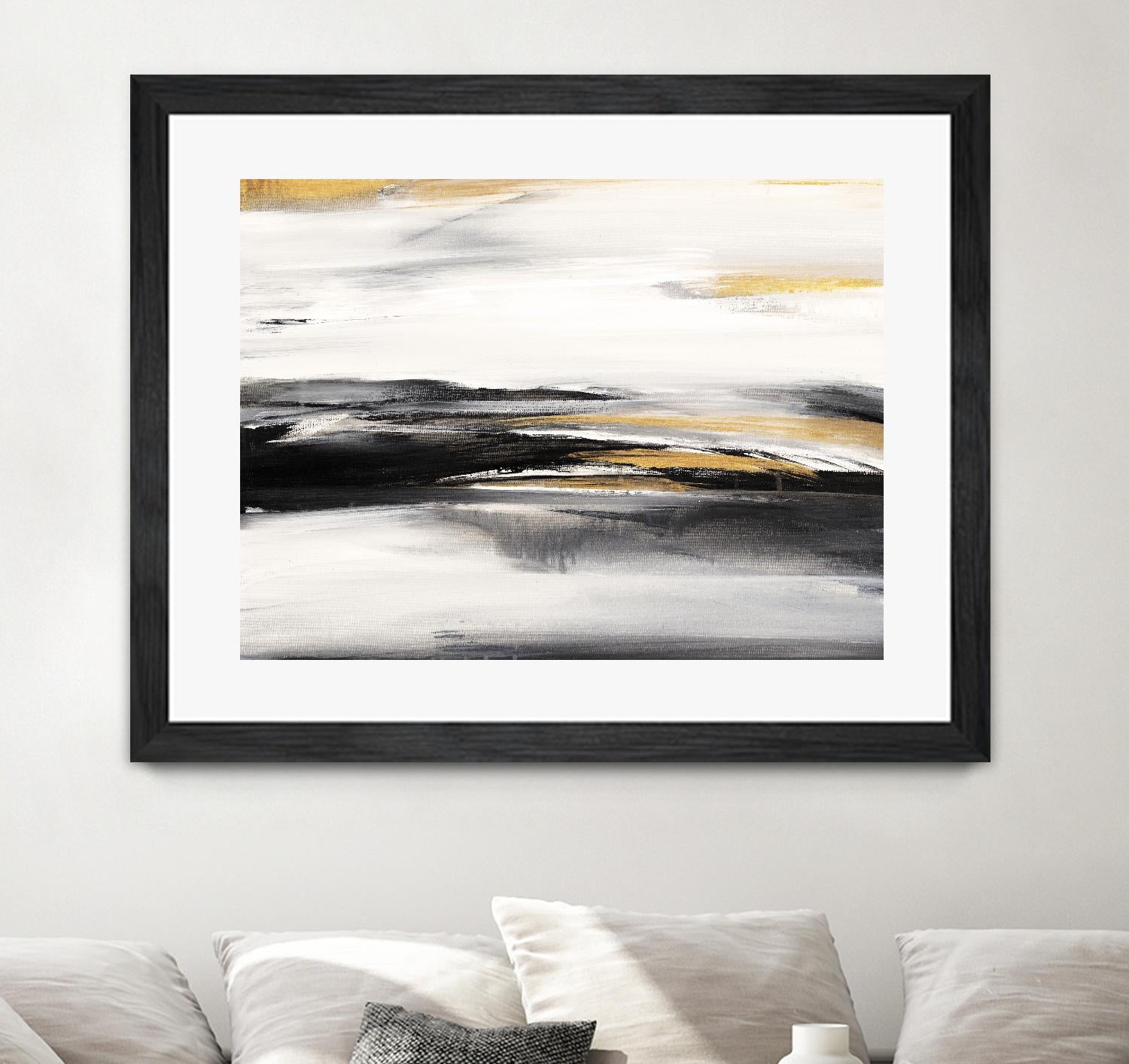 Gold Rush I by Valeria Mravyan on GIANT ART - black abstract