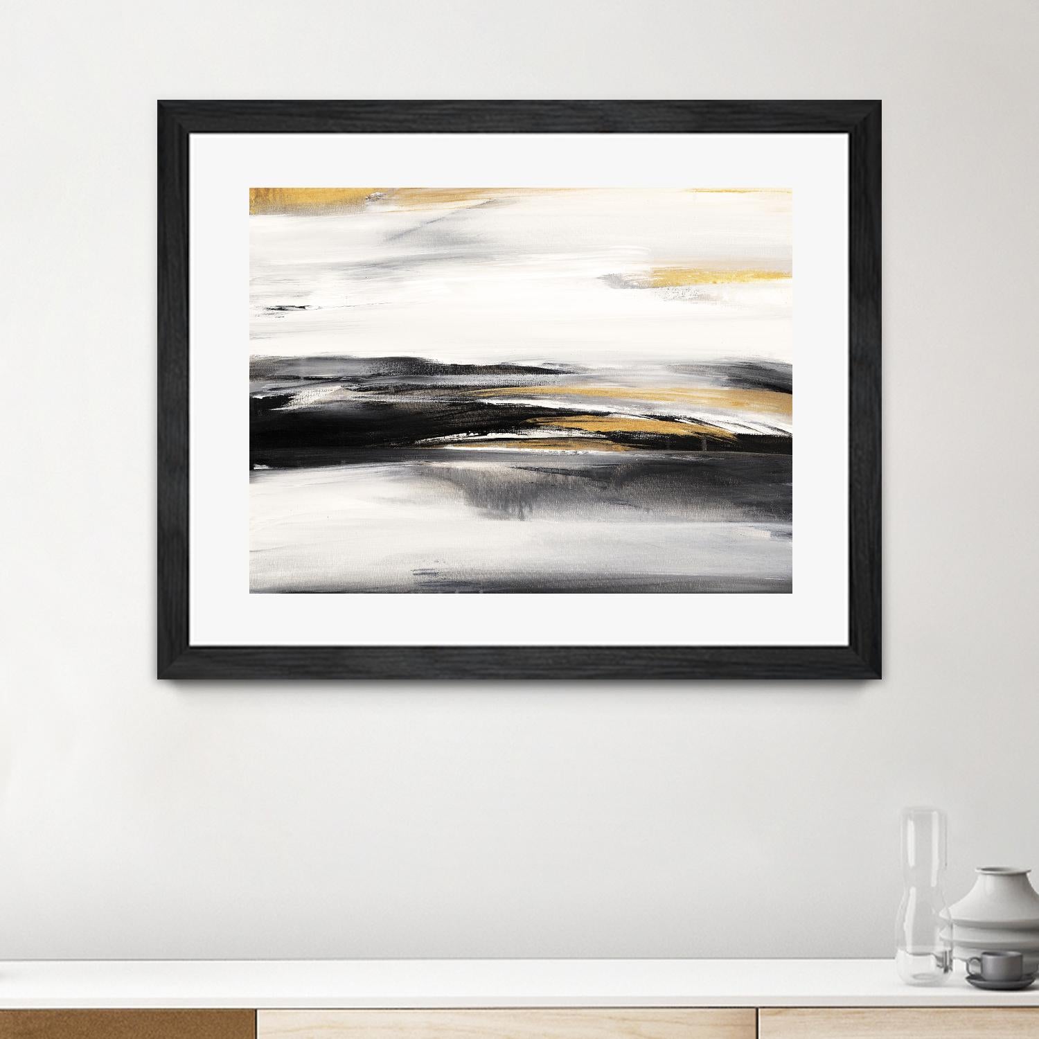 Gold Rush I by Valeria Mravyan on GIANT ART - black abstract