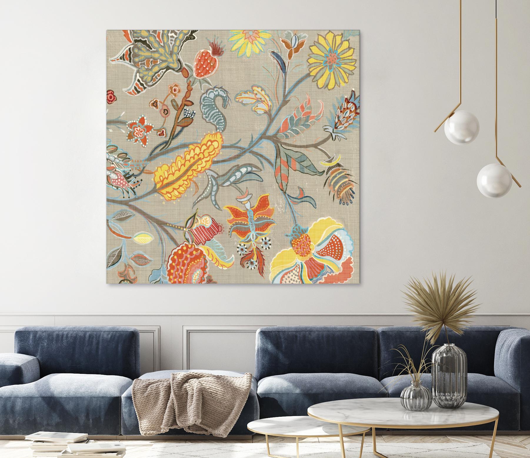 Folklore II by Maya Woods on GIANT ART - yellow floral