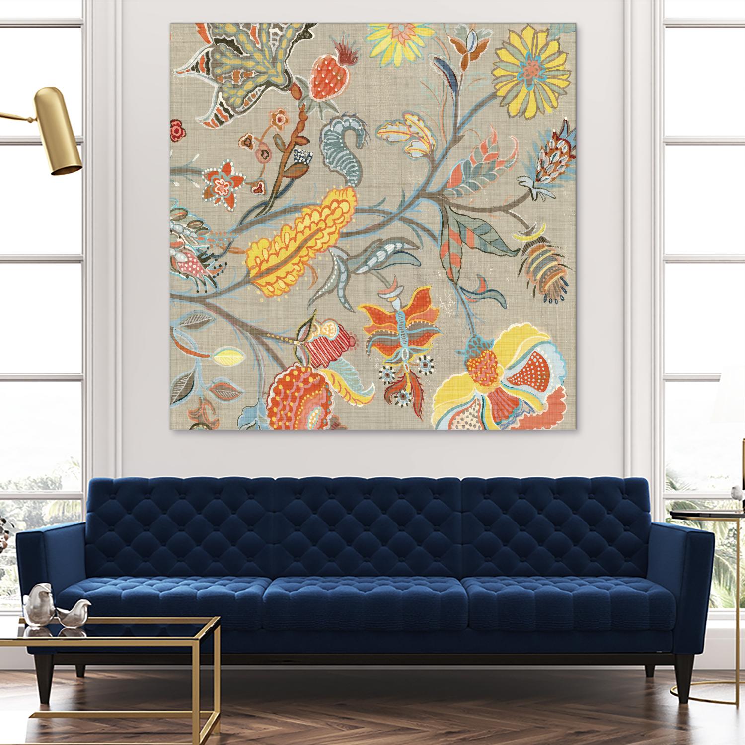 Folklore II by Maya Woods on GIANT ART - yellow floral