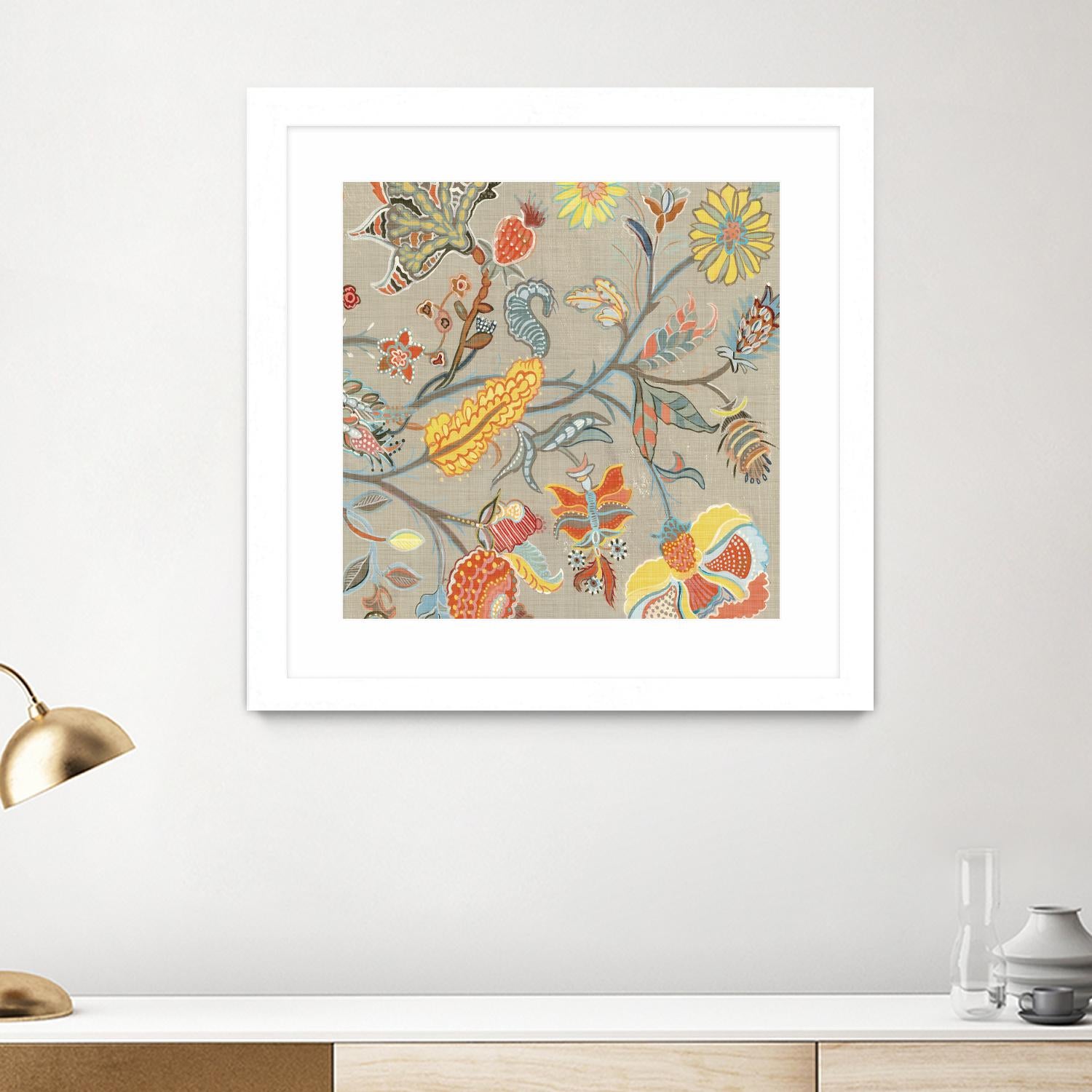 Folklore II by Maya Woods on GIANT ART - yellow floral