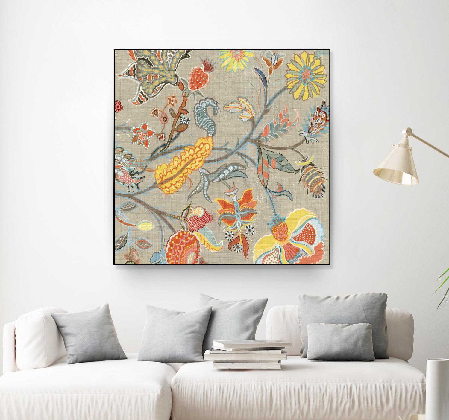 Folklore II by Maya Woods on GIANT ART - yellow floral