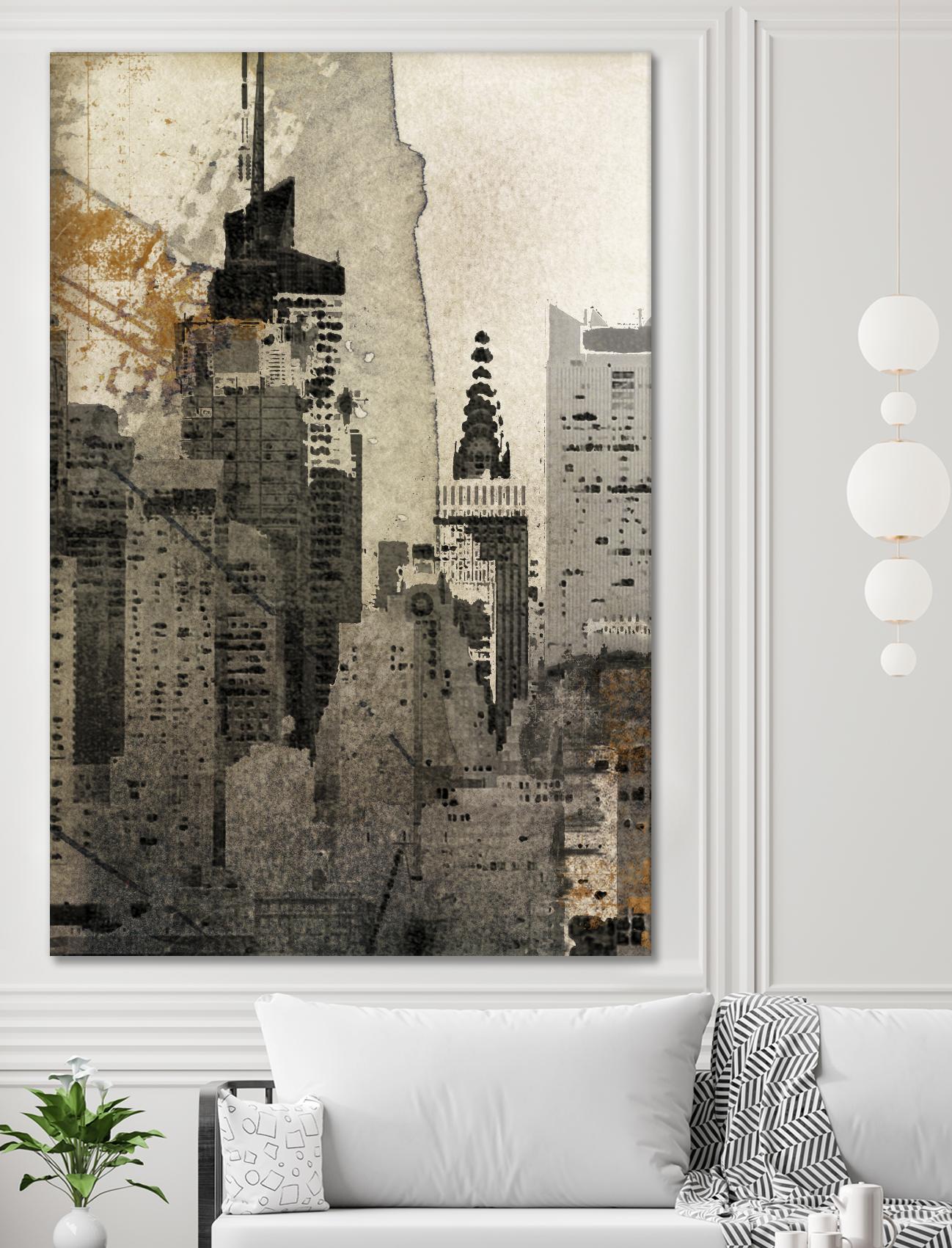 New York Local by Irena Orlov on GIANT ART - black city scene